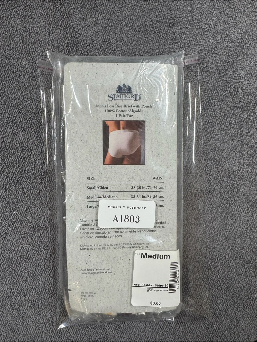 Rare vintage men's Stafford low rise pouch brief - Picture 4 of 8